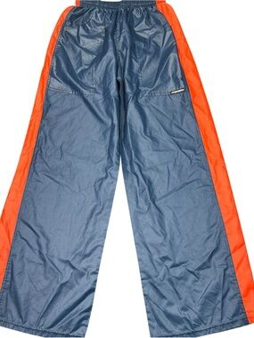 Vintage Perfetto Sportswear USA Nylon Track Pants Blue Red Windbreaker Joggers